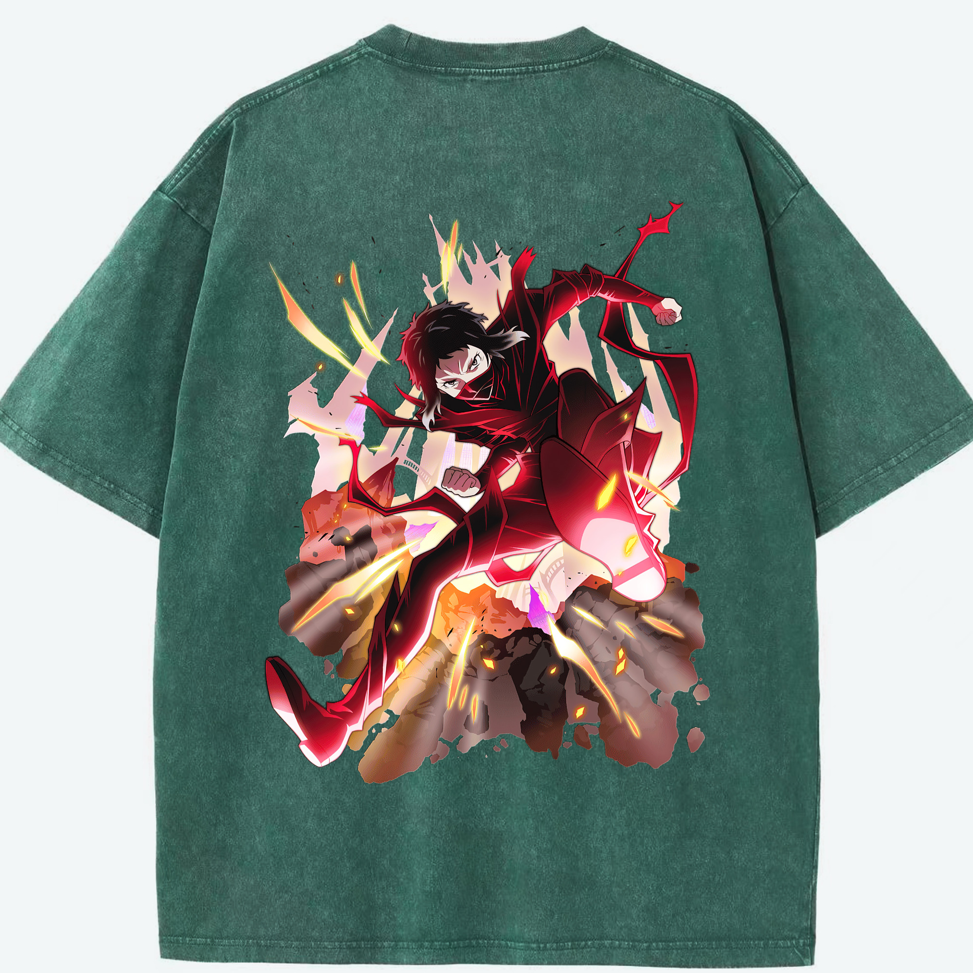 （画像用） 文豪ストレイドッグス Bungo Stray Dogs 綿100% ヴィンテージ風 半袖Tシャツ（背面プリント）